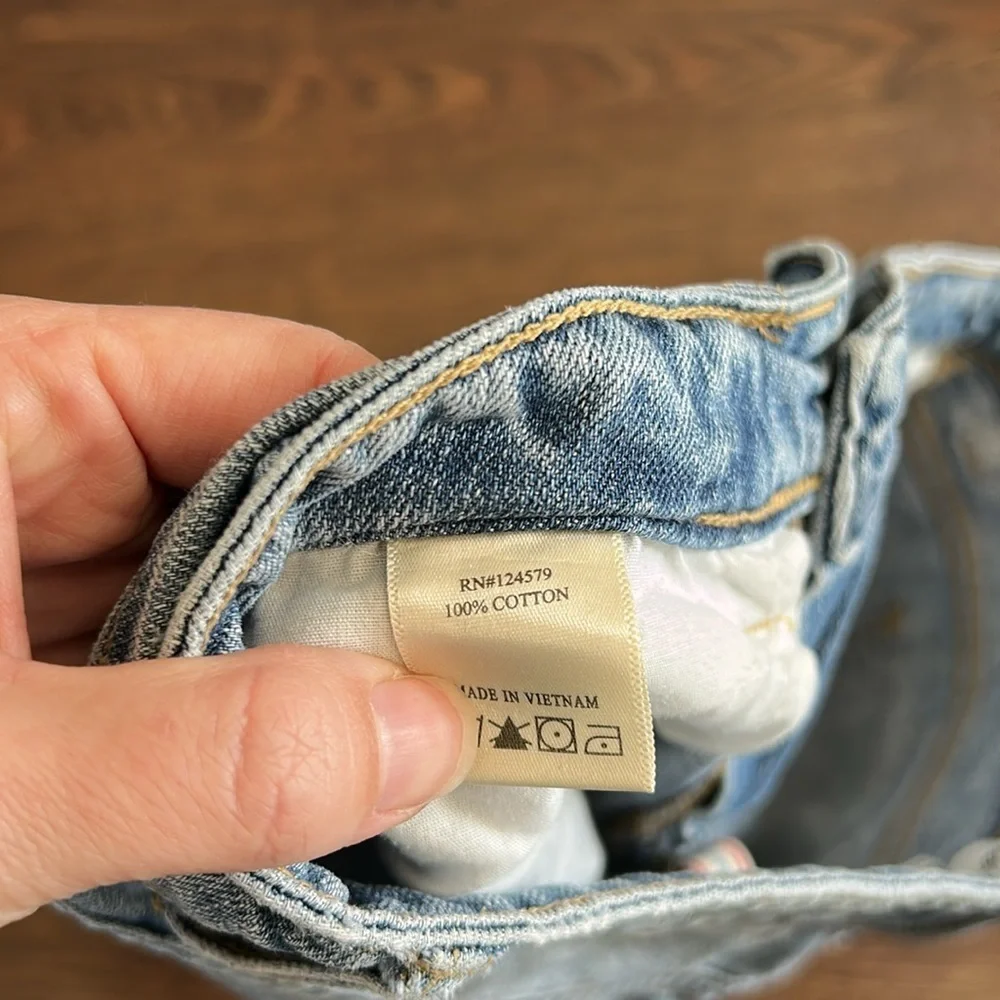 Sneak Peek Women's Distressed Denim Shorts | Blue Denim Shorts | Distressed